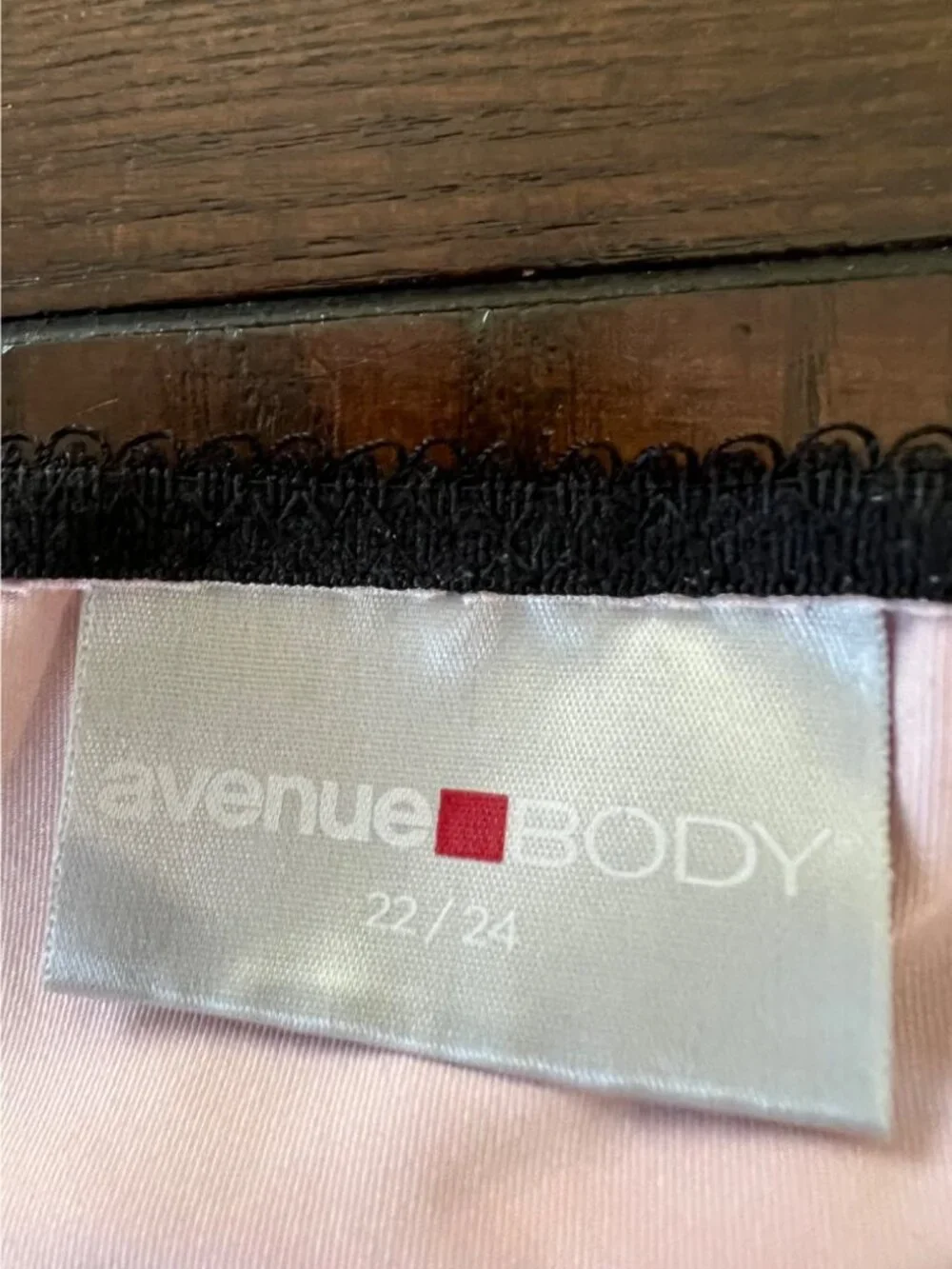 Avenue Body Pink Black Lace Striped Stretch Chemise Ballletcore Nightgown  22/24 - Picture 5 of 7